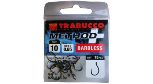 Trabucco Method Plus Feeder szakáll nélküli horog 10, 15 db/csg