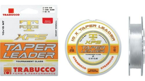Trabucco T-Force Xps Taper Leader 10*15 m 0,57-0,26 mm elvékonyodó távdobó előke