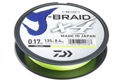 J-Braid X4 Yellow - 0.10Mm - 3.80Kg - 135M