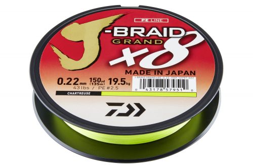 J-Braid Grand X8 Chartreuse - 0.06Mm - 5.00Kg - 135M