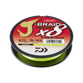 J-Braid Grand X8 Chartreuse - 0.22Mm - 19.50Kg - 135M