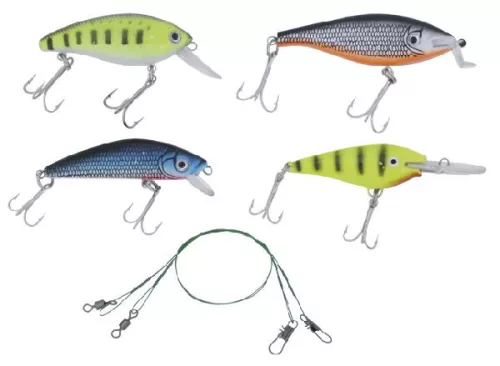 Natural Wobbler Szett(4Wobbler+2Drótelőke+Doboz)