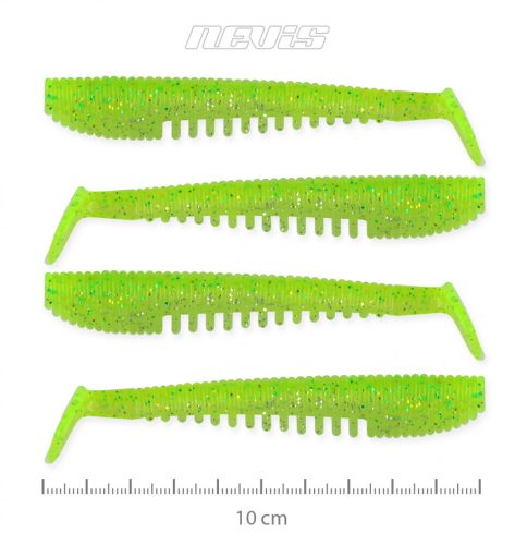 Impulse Shad 10Cm 4Db/Cs Fluo Zöld Flitter X2