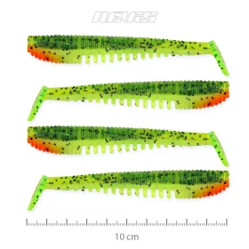 Impulse Shad 10Cm 4Db/Cs Zöld-Narancs Flitter