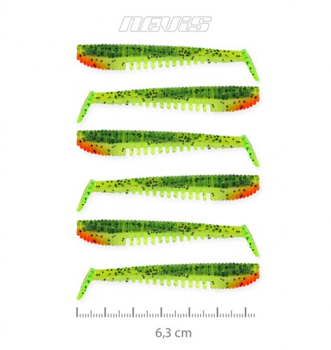 Impulse Shad 6.3Cm 6Db/Cs Zöld-Narancs Flitter