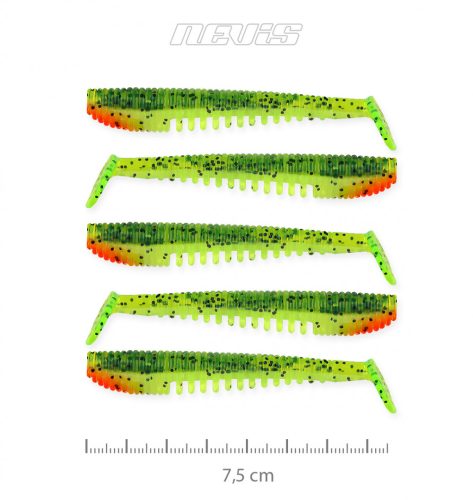 Impulse Shad 7.5Cm 5Db/Cs Zöld-Narancs Flitter