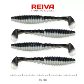 Zander Power Shad 10Cm 4Db/Cs (Fekete Ezüst)