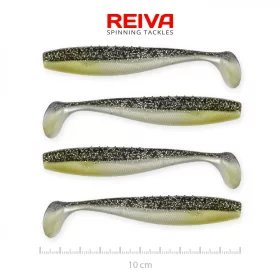 Flat Minnow Shad 10Cm 4Db/Cs (Fekete-Ezüst Flitter)