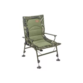   CZ Összkomfortos horgász fotel, 63x60x38/100 cm, Camou/Fleece