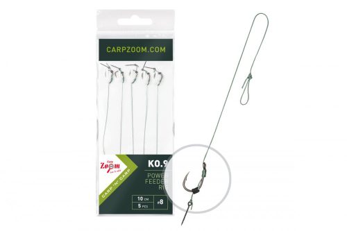 FC Power Feeder Rig KO,9 kötött method előke, 10 cm, #8; 10 mm; o0,18 mm, 5 db