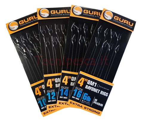 Guru Qm1 Bayonet Ready Rigs 4"(10 Cm) - 12 Qm1 - 9Lb/0,22Mm