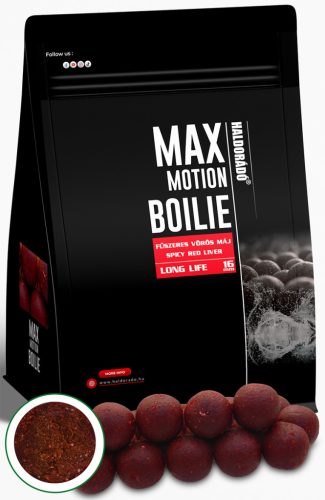 Haldorádó MAX MOTION Boilie Long Life 16 mm - Fűszeres Vörös Máj