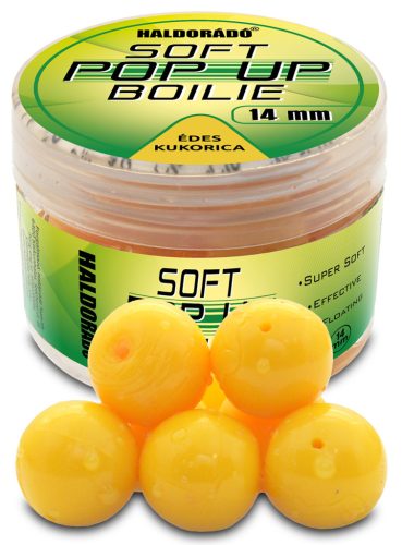 HALDORÁDÓ Super Soft Pop Up Boilie 14 mm - Édes Kukorica
