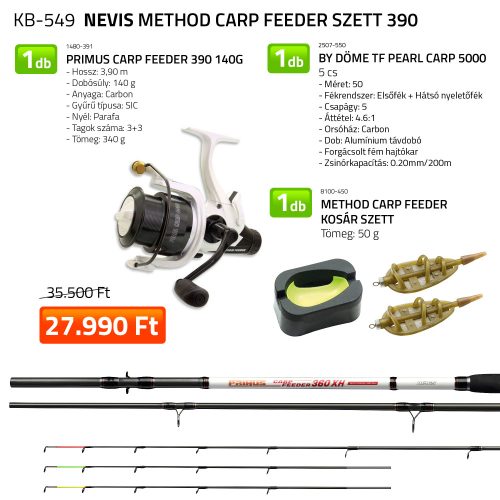 Nevis Method Carp Feeder Szett 390 1480-391+ 2507-550+ 8100-450