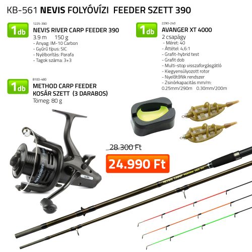 Folyóvízi Feeder Szett 390 1225-390+ 2290-240+ 8100-480