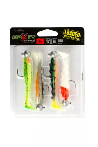 Mixed Colour Lure Packs - Spikey Uv 9Cm Mixed Colours X 5
