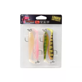   Fox Rage Ultra  - Zander Pro Shad 10Cm X4 Mixed Uv Colour Pack  Loaded 10G 3/0 Head