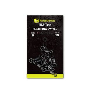 Ridgemonkey RmTec Flexi Ring Swivel Size8 Karikás Forgó 10Db