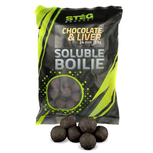 Stég Product Soluble Boilie 24Mm Chocolate&Liver 1Kg