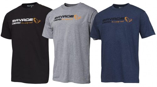 Savage Gear Signature Logo T-Shirt M Blue Melange