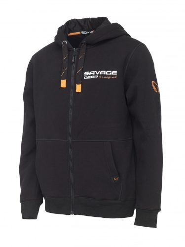 Savage Gear Urban Zip Hoodie M Black Ink