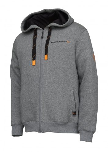 Savage Gear Classic Zip Hoodie M Grey Melange